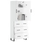 vidaXL Aparador alto madera contrachapada blanco brillo 69,5x34x180 cm vidaXL Aparador alto madera contrachapada blanco brillo 69,5x34x180 cm