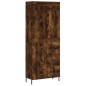 vidaXL Aparador alto madera contrachapada roble ahumado 69,5x34x180 cm vidaXL Aparador alto madera contrachapada roble ahumado 69,5x34x180 cm