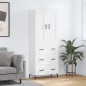 vidaXL Aparador alto madera contrachapada blanco 69,5x34x180 cm vidaXL Aparador alto madera contrachapada blanco 69,5x34x180 cm