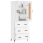 vidaXL Aparador alto madera contrachapada blanco 69,5x34x180 cm vidaXL Aparador alto madera contrachapada blanco 69,5x34x180 cm