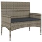 vidaXL Set de muebles de jardín 4 pzas y cojines ratán sintético gris vidaXL Set de muebles de jardín 4 pzas y cojines ratán sintético gris
