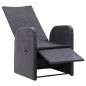 vidaXL Sillones de jardín reclinables con cojines 2 uds ratán PE negro vidaXL Sillones de jardín reclinables con cojines 2 uds ratán PE negro