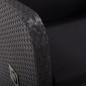 vidaXL Sillones de jardín reclinables con cojines 2 uds ratán PE negro vidaXL Sillones de jardín reclinables con cojines 2 uds ratán PE negro