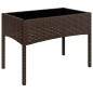 vidaXL Set muebles de jardín 4 piezas y cojines ratán sintético marrón vidaXL Set muebles de jardín 4 piezas y cojines ratán sintético marrón