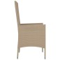 vidaXL Sillas de jardín con cojines 4 unidades ratán sintético beige vidaXL Sillas de jardín con cojines 4 unidades ratán sintético beige