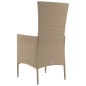 vidaXL Sillas de jardín con cojines 4 unidades ratán sintético beige vidaXL Sillas de jardín con cojines 4 unidades ratán sintético beige