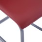 vidaXL Sillas voladizas de comedor 4 unidades cuero sintético rojo