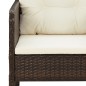 vidaXL Set muebles de jardín 2 piezas y cojines ratán sintético marrón vidaXL Set muebles de jardín 2 piezas y cojines ratán sintético marrón