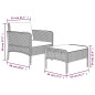 vidaXL Set muebles de jardín 2 piezas y cojines ratán sintético marrón vidaXL Set muebles de jardín 2 piezas y cojines ratán sintético marrón