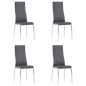 vidaXL Sillas de comedor 4 unidades cuero sintético gris vidaXL Sillas de comedor 4 unidades cuero sintético gris