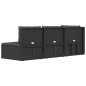 vidaXL Set de muebles de jardín 3 pzas y cojines ratán sintético negro vidaXL Set de muebles de jardín 3 pzas y cojines ratán sintético negro