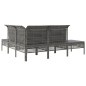 vidaXL Set de muebles de jardín 5 pzas y cojines ratán sintético gris vidaXL Set de muebles de jardín 5 pzas y cojines ratán sintético gris