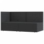 vidaXL Set de muebles de jardín 2 pzas y cojines ratán sintético negro vidaXL Set de muebles de jardín 2 pzas y cojines ratán sintético negro