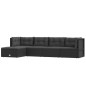 vidaXL Set de muebles de jardín 5 pzas y cojines ratán sintético negro