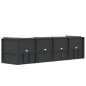 vidaXL Set de muebles de jardín 5 pzas y cojines ratán sintético negro
