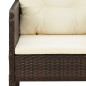 vidaXL Set muebles de jardín 5 piezas y cojines ratán sintético marrón vidaXL Set muebles de jardín 5 piezas y cojines ratán sintético marrón