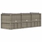 vidaXL Set de muebles de jardín 3 pzas y cojines ratán sintético gris vidaXL Set de muebles de jardín 3 pzas y cojines ratán sintético gris