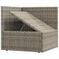 vidaXL Set de muebles de jardín 3 pzas y cojines ratán sintético gris vidaXL Set de muebles de jardín 3 pzas y cojines ratán sintético gris