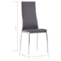 vidaXL Sillas de comedor 4 unidades cuero sintético gris vidaXL Sillas de comedor 4 unidades cuero sintético gris
