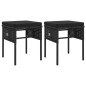 vidaXL Set muebles de jardín 6 piezas y cojines ratán sintético negro vidaXL Set muebles de jardín 6 piezas y cojines ratán sintético negro