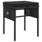 vidaXL Set muebles de jardín 6 piezas y cojines ratán sintético negro vidaXL Set muebles de jardín 6 piezas y cojines ratán sintético negro