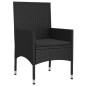 vidaXL Set muebles de jardín 6 piezas y cojines ratán sintético negro vidaXL Set muebles de jardín 6 piezas y cojines ratán sintético negro
