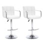 vidaXL Taburetes de cocina 2 unidades cuero sintético blanco vidaXL Taburetes de cocina 2 unidades cuero sintético blanco