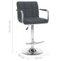 vidaXL Taburetes de cocina 2 unidades cuero sintético gris vidaXL Taburetes de cocina 2 unidades cuero sintético gris