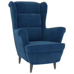vidaXL Sillón de terciopelo azul