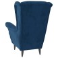 vidaXL Sillón de terciopelo azul vidaXL Sillón de terciopelo azul