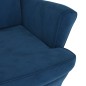 vidaXL Sillón de terciopelo azul vidaXL Sillón de terciopelo azul
