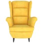 vidaXL Sillón de terciopelo amarillo mostaza vidaXL Sillón de terciopelo amarillo mostaza