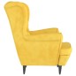 vidaXL Sillón de terciopelo amarillo mostaza vidaXL Sillón de terciopelo amarillo mostaza