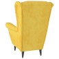 vidaXL Sillón de terciopelo amarillo mostaza vidaXL Sillón de terciopelo amarillo mostaza