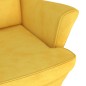 vidaXL Sillón de terciopelo amarillo mostaza vidaXL Sillón de terciopelo amarillo mostaza