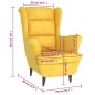 vidaXL Sillón de terciopelo amarillo mostaza vidaXL Sillón de terciopelo amarillo mostaza