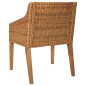 vidaXL Sillas de comedor con cojines 2 uds ratán natural marrón claro vidaXL Sillas de comedor con cojines 2 uds ratán natural marrón claro
