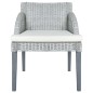 vidaXL Sillas de comedor con cojines 2 unidades ratán natural gris vidaXL Sillas de comedor con cojines 2 unidades ratán natural gris