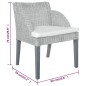 vidaXL Sillas de comedor con cojines 2 unidades ratán natural gris vidaXL Sillas de comedor con cojines 2 unidades ratán natural gris