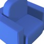 vidaXL Sofá infantil 2 en 1 de cuero sintético azul vidaXL Sofá infantil 2 en 1 de cuero sintético azul