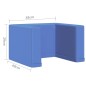 vidaXL Sofá infantil 2 en 1 de cuero sintético azul vidaXL Sofá infantil 2 en 1 de cuero sintético azul