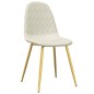 vidaXL Sillas de comedor 2 unidades terciopelo blanco crema vidaXL Sillas de comedor 2 unidades terciopelo blanco crema