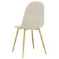 vidaXL Sillas de comedor 2 unidades terciopelo blanco crema vidaXL Sillas de comedor 2 unidades terciopelo blanco crema
