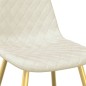 vidaXL Sillas de comedor 2 unidades terciopelo blanco crema vidaXL Sillas de comedor 2 unidades terciopelo blanco crema