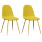 vidaXL Sillas de comedor 2 uds terciopelo amarillo mostaza