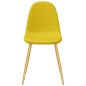 vidaXL Sillas de comedor 2 uds terciopelo amarillo mostaza