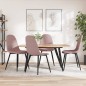 vidaXL Sillas de comedor 4 unidades terciopelo rosa vidaXL Sillas de comedor 4 unidades terciopelo rosa