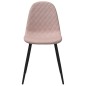 vidaXL Sillas de comedor 4 unidades terciopelo rosa vidaXL Sillas de comedor 4 unidades terciopelo rosa