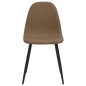 vidaXL Sillas comedor 4 uds cuero sintético marrón oscuro 45x53,5x83cm vidaXL Sillas comedor 4 uds cuero sintético marrón oscuro 45x53,5x83cm