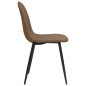 vidaXL Sillas comedor 4 uds cuero sintético marrón oscuro 45x53,5x83cm vidaXL Sillas comedor 4 uds cuero sintético marrón oscuro 45x53,5x83cm